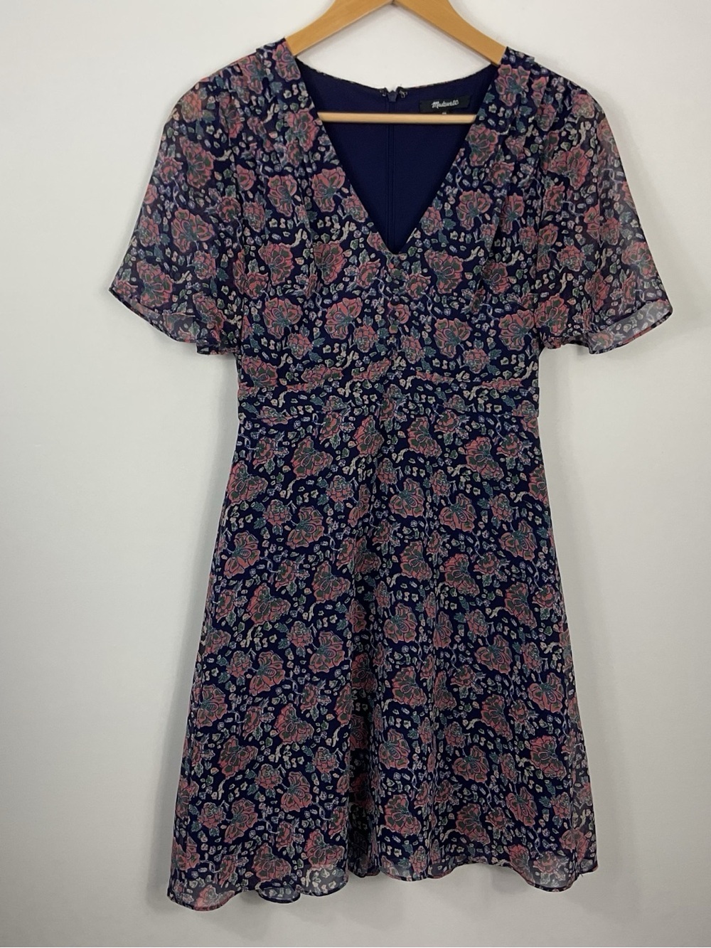 Madewell Orchard Flutter Sleeve Fan Floral Mix Womens Size 00
